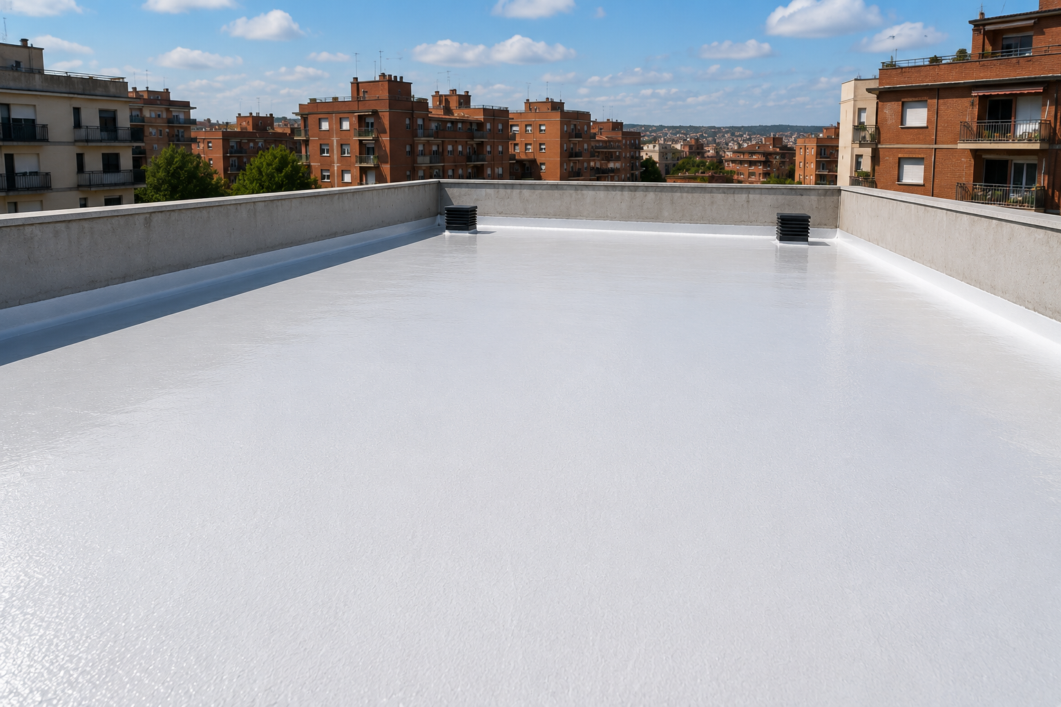 Azotea o terraza completamente impermeabilizada